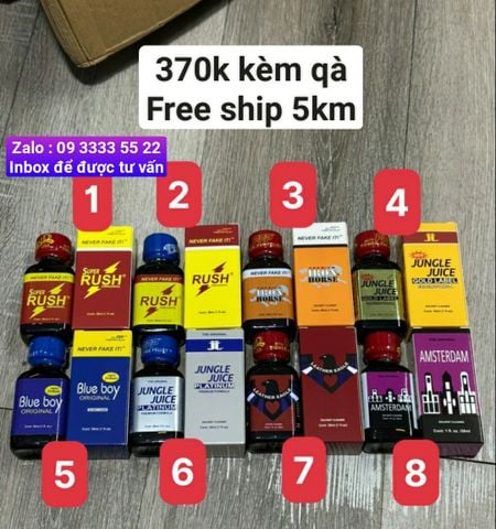  - COMBO POPPER PWD USA MẠNH ÊM 30ML  ( TẶNG KÈM GEL VANESA 200ML + 2 VIÊN NGỰA THÁI ) FREE SHIP 5KM 