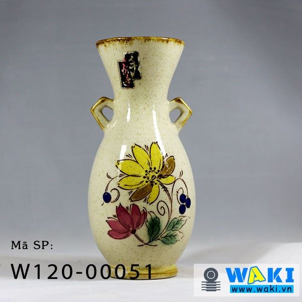 Bình hoa bông sen, 6.8x5.2x18cm, W120-00051