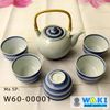 Bộ bình trà men xanh lọc sứ, 9*11.5cm, W60-00001