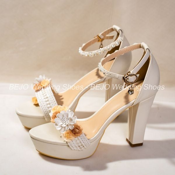  Giày cưới cao cấp Bejo H92.05 Hoa 3D, ren 