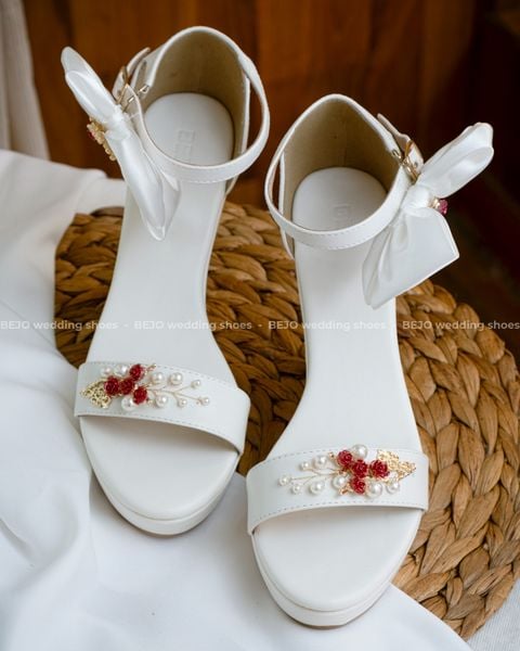  Giày cưới cao cấp BEJO WEDDING SHOSE- W07.05 hoa đỏ 