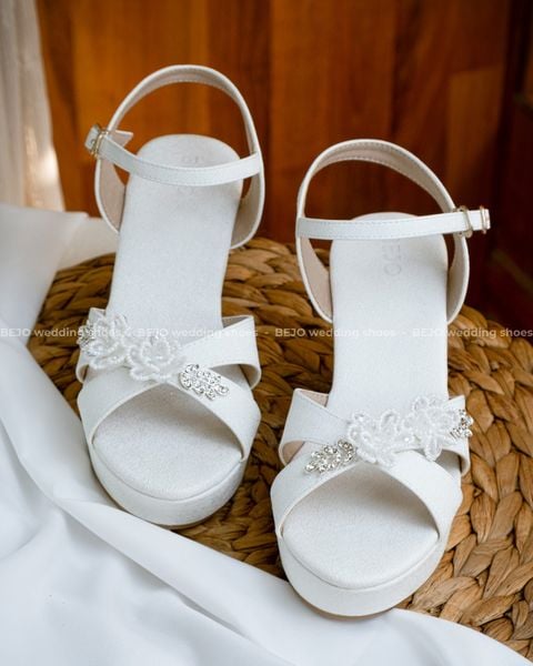  Giày cưới cao cấp BEJO WEDDING SHOSE- W06.7P.03 hoa cườm 