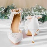  Giày cưới cao cấp Bejo H88.05  Hoa lua, nhánh pha lê,VCC 