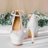  Giày cưới cao cấp Bejo H74.05 Hoa mai, nhánh pha lê 