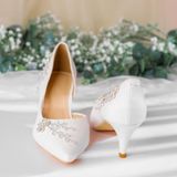  Giày cưới cao cấp Bejo H51.5P.05 Hoa mai, nhanh pha lê 