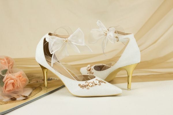  Giày cưới - Giày cô dâu cao cấp BEJO H70.05.TRANG.KT.NGOCMAI,NƠ 