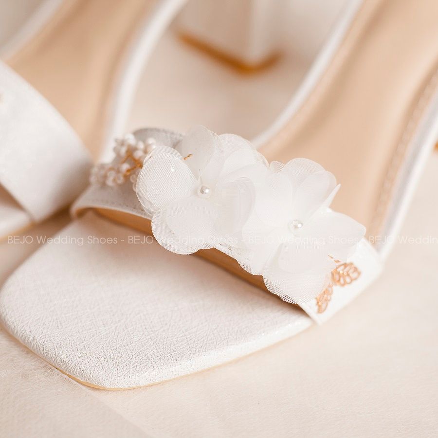  Giày cưới - Giày cô dâu cao cấp BEJO S46.05..TRANG. KT. HOA VOAN LỤA ,NƠ 