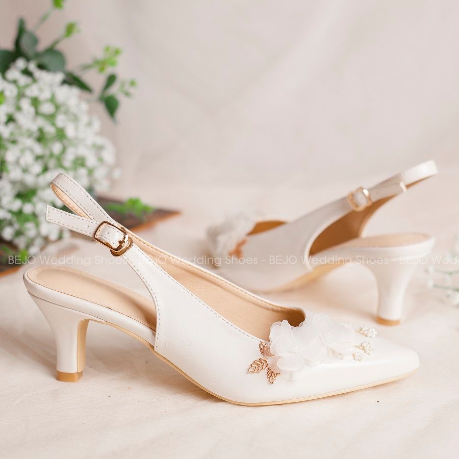  Giày cưới - Giày cô dâu cao cấp BEJO H82.03.TRANG. HOAVOANLUA 