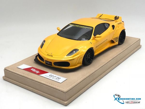 Xe Mô Hình Ferrari F430 Liberty Walks 1:18 LB ( Vàng Nhũ )