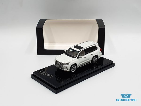 Xe Mô Hình Lexus LX570 Sonic Quartz 1:64 Kyosho (Trắng)