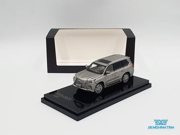 Xe Mô Hình Lexus LX570 Sonic Quartz 1:64 Kyosho (Xám)