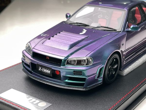 Xe Mô Hình Nissan Skyline R34 Z-Tune 1:18 One Model ( Tím Biến Màu )