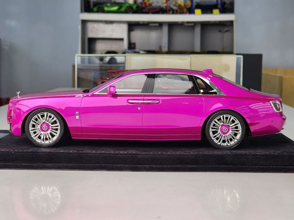 Xe Mô Hình Rolls-Royce Ghost 1:18 HH Model ( Flash Pink/ Mâm Bạc )