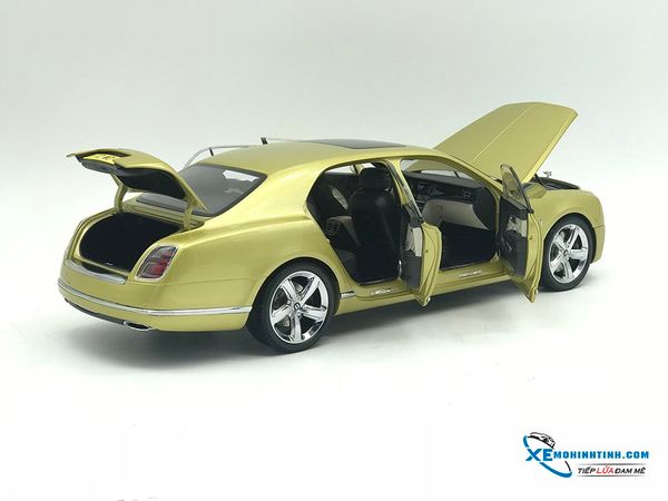 Xe Mô Hình Bentley Mulsanne Speed 1:18 Almost Real ( Vàng )