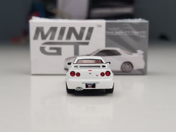 Xe Mô Hình Nissan Skyline GT-R (R34) V- Spec II N1 1:64 MINIGT ( White )