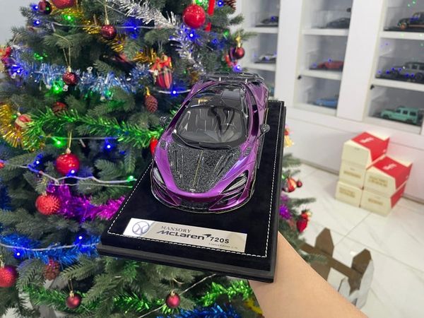 Xe Mô Hình McLaren 720S 1:18 Mansory limited 99psc ( Purple ) ( 81 - 84 )