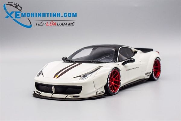 XE MÔ HÌNH FERRARI 458 LB PERFORMANCE 1:18 AGU (TRẮNG)