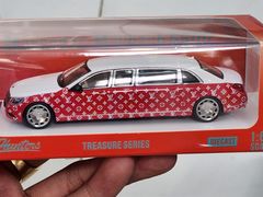 Xe Mô Hình Mercedes - Maybach S600 Pullman 1:64 Stance Hunters ( Trắng LV Đỏ )