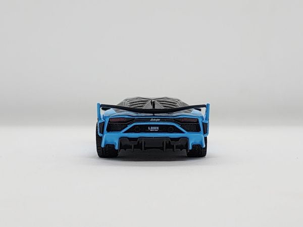 Xe Mô Hình LB-Silhouette Works Lamborghini Aventador GT Evo Baby Blue LHD 1:64 Minigt ( Xanh Baby )