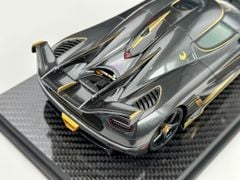 Xe Mô Hình Koenigsegg Agera RS Phoenix Limited 500pcs 1:18 Frontiart (Đen Carbon Viền Vàng)