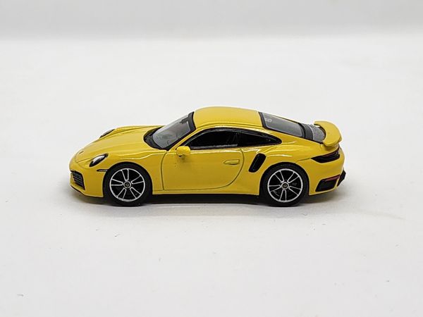 Xe Mô Hình Porsche 911 Turbo S Racing Yellow LHD 1:64 Minigt ( Vàng )