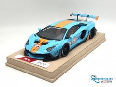 Xe Mô Hình LB Performance Lamborghini Aventador 2.0 Liberty Walk 1:18 ( Xanh dương sọc cam )