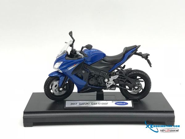 Xe Mô Hình 2017 GSX-S1000F 1:18 Welly ( Xanh Dương )