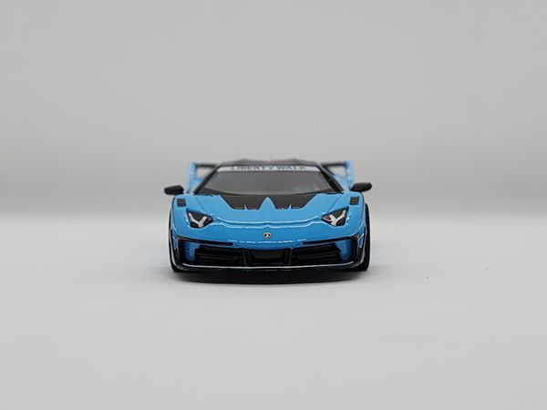 Xe Mô Hình LB-Silhouette Works Lamborghini Aventador GT Evo Baby Blue LHD 1:64 Minigt ( Xanh Baby )