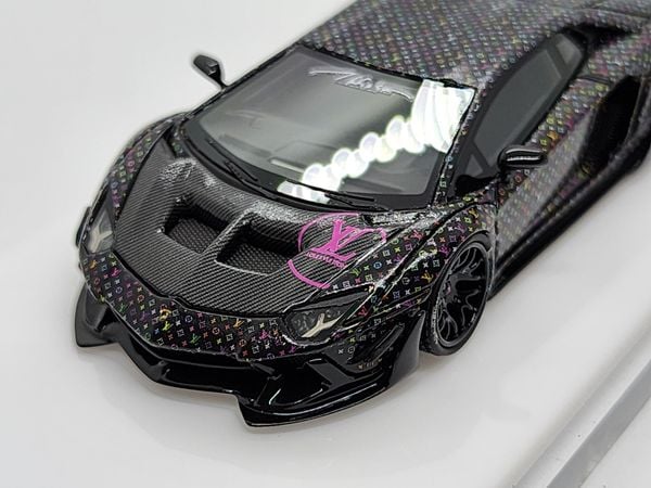 Xe Mô Hình Lamborghini Liberty Walk LB-Works LP 700 Aventador 2.0 1:64 Liberty Walk ( Đen LV )