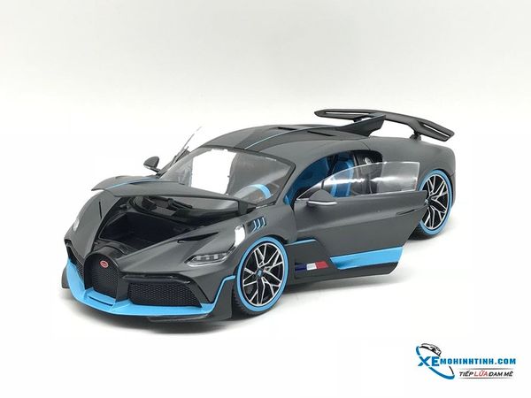 Xe Mô Hình Bugatti Divo 1:18 Bburago ( Xám nhám viền xanh )