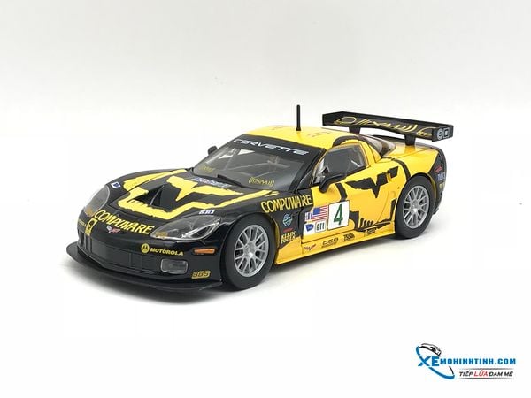 Xe Mô Hình Chevrolet Corvette C6R Race Car #4 1:24 Bburago ( Vàng )