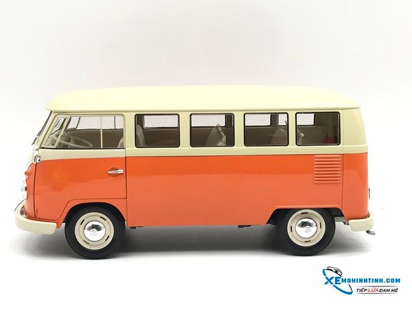 Xe Mô Hình Volkswagen T1 Bus 1963 1:18 Welly ( Đỏ )