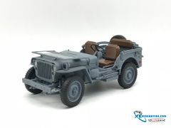 XE MÔ HÌNH XE JEEP WILLYS mui trần 1:18 WELLY ( Xanh Lá )