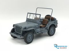 XE MÔ HÌNH XE JEEP WILLYS mui trần 1:18 WELLY ( Xanh Lá )