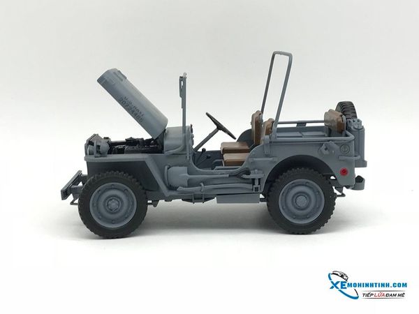 XE MÔ HÌNH XE JEEP WILLYS mui trần 1:18 WELLY ( Xanh Lá )