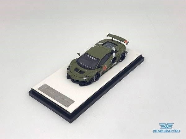 Xe Mô Hình Lamborghini Aventador LB 2.0 Limited 999pcs Timothy Pierre 1:64 ( Fighter Green )