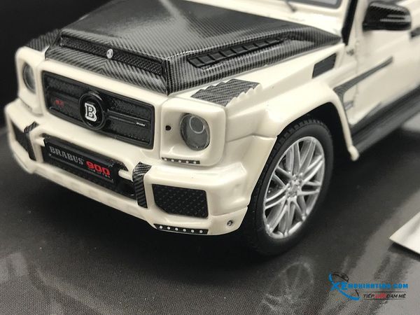 Xe Mô Hình Mercedes-Benz G 65 2017 Brabus 900  Limited 250 pcs 1:43 Minichamps ( Trắng )