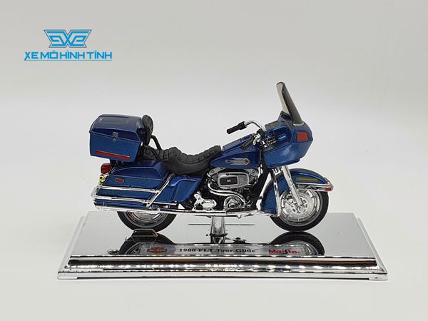 XE MÔ HÌNH HARLEY DAVIDSON 1980 FLT Tour Glide 1:18 MAISTO (XANH)