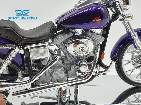 Xe Mô Hình Harley Davidson 2001 Fxdwg Dyna Wide Glide 1:18 Maisto (Tím)