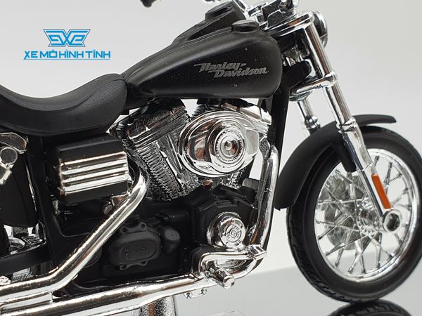 Xe Mô Hình Harley Davidson 2006 Dyna Street Bob 1:18 Maisto (Đen)