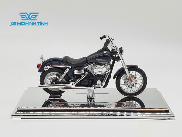 Xe Mô Hình Harley Davidson 2006 Fxdbi Dyna Street Bob 1:18 Maisto (Xanh Đen)