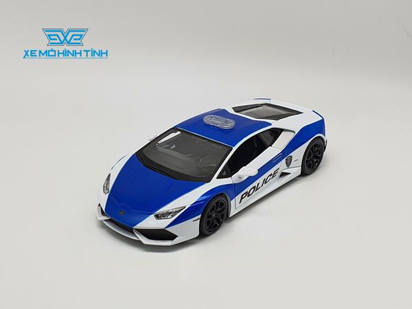 Xe Mô Hình Lamborghini Huracan Lp610-4 Police 1:24 Maisto (Trắng Xanh)