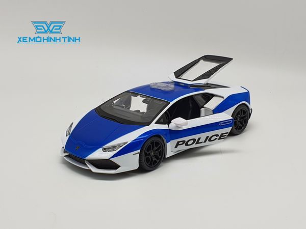 Xe Mô Hình Lamborghini Huracan Lp610-4 Police 1:24 Maisto (Trắng Xanh)