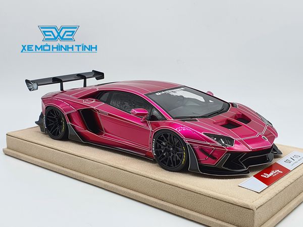 Xe Mô Hình LB-Performance Lamborghini Aventador 2.0 Tron Pink 1:18 Liberty Walk ( Hồng Spider )