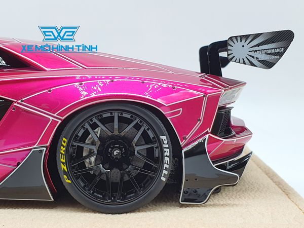 Xe Mô Hình LB-Performance Lamborghini Aventador 2.0 Tron Pink 1:18 Liberty Walk ( Hồng Spider )