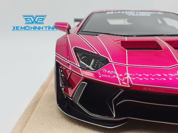 Xe Mô Hình LB-Performance Lamborghini Aventador 2.0 Tron Pink 1:18 Liberty Walk ( Hồng Spider )