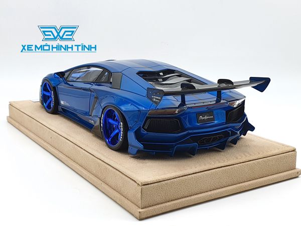 Xe Mô Hình LB Performance Lamborghini Aventador 2.0 Liberty Walk 1:18 ( Xanh Dương - Đế Da ) 37/40 pcs