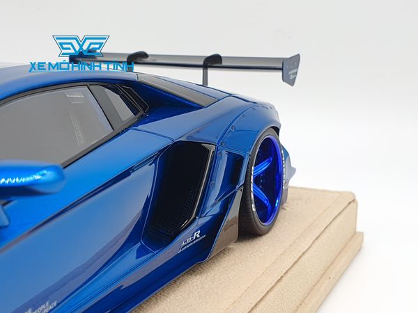 Xe Mô Hình LB Performance Lamborghini Aventador 2.0 Liberty Walk 1:18 ( Xanh Dương - Đế Da ) 37/40 pcs