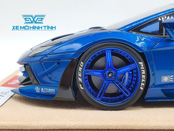 Xe Mô Hình LB Performance Lamborghini Aventador 2.0 Liberty Walk 1:18 ( Xanh Dương - Đế Da ) 37/40 pcs