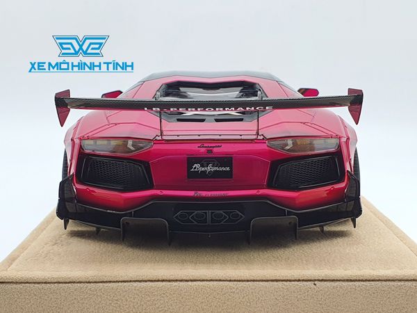 Xe Mô Hình LB Performance Lamborghini Aventador 2.0 Liberty Walk 1:18 ( Hồng Phấn - Đế Da ) 17/20 pcs